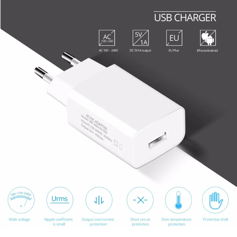 Универсальное зарядное устройство ANMONE 5 в 1 а с USB адаптер питания для MP3 камеры