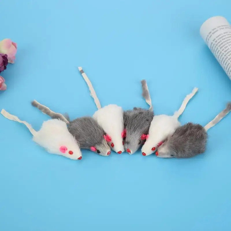 

12pcs/set Cute Plush Catmint Simulation Mouse Cat Toy for Kitten Pet Catnip Attractive Teasing Playing Interactive Toys