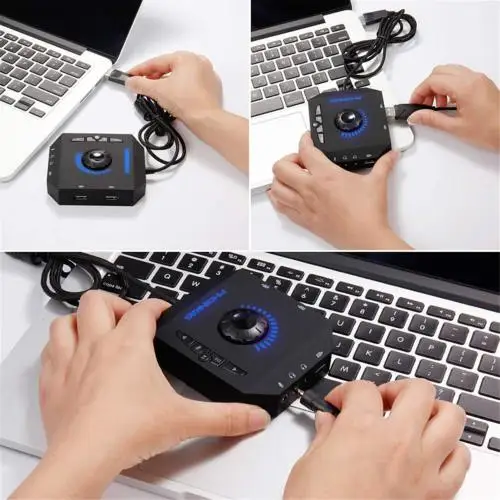 USB хабы аудиоадаптер внешняя стереозвуковая карта с наушниками 3 5