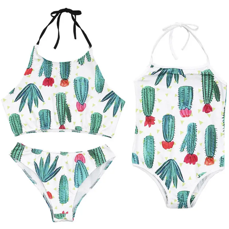 Женский и детский купальник Pudcoco летний пляжный костюм для мамы дочки