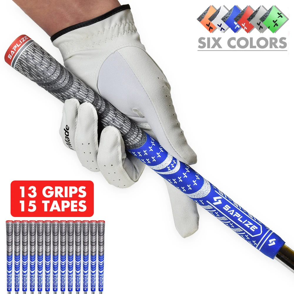 Saplize LL Cord Yarn Technology Golf Club Grips Rubber Tacky Dry 13 Pcs Pack with 15 Free Tapes