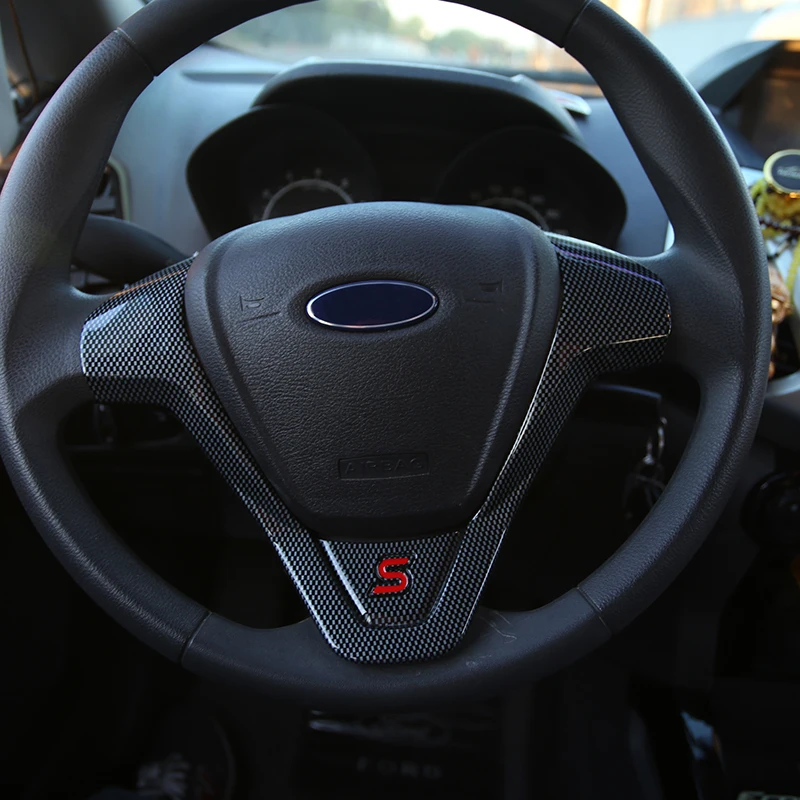 ABS рулевое колесо с отделкой наклейки блестками для Ford Ecosport 2013 2016 Новинка Fiesta 2012