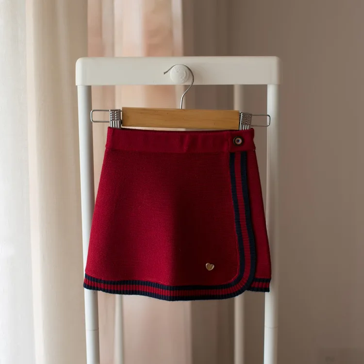 Новинка 2019 Детский свитер кардиган короткая юбка комплект из двух предметов с