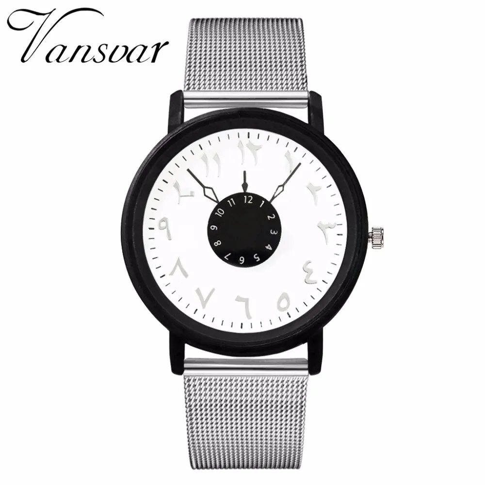 Женские кварцевые часы Vansvar роскошные Креативные Часы из нержавеющей стали с