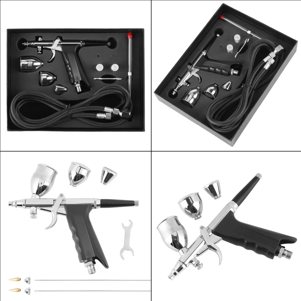 Pro Dual Action 3 Airbrush Air Kit Ремесло практичная краска искусство спрей
