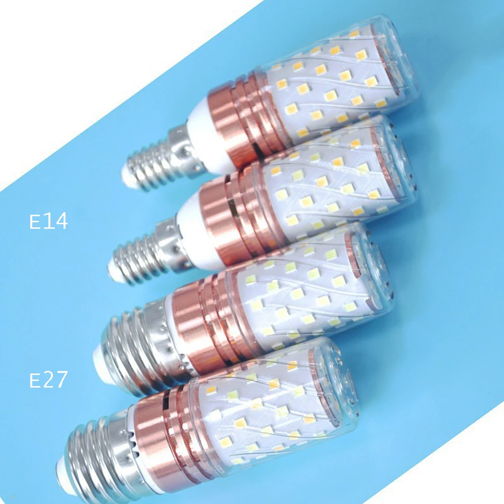 E27 светодиодный свечки 220 V E14 яркость кукурузы лампы 2835 белый/теплый свет