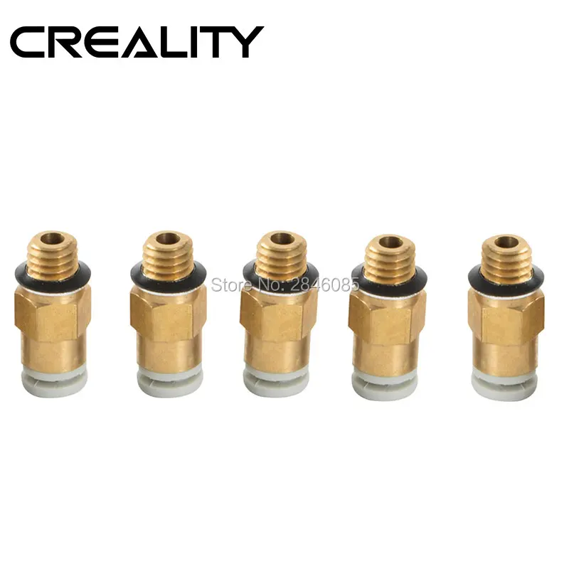 CREALITY 3D 3 шт./лот золотые маленькие прямые пневматические соединители части