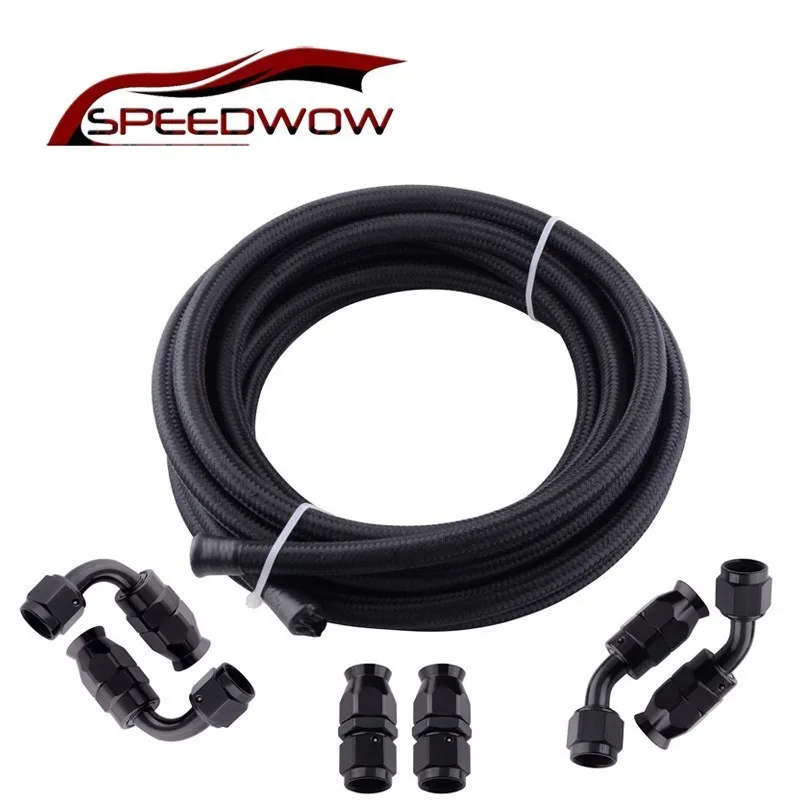 SPEEDWOW AN6 поворотный фторопласт шланг Конец 0 + 45 90 180 дегерр масло фитинг 3 М