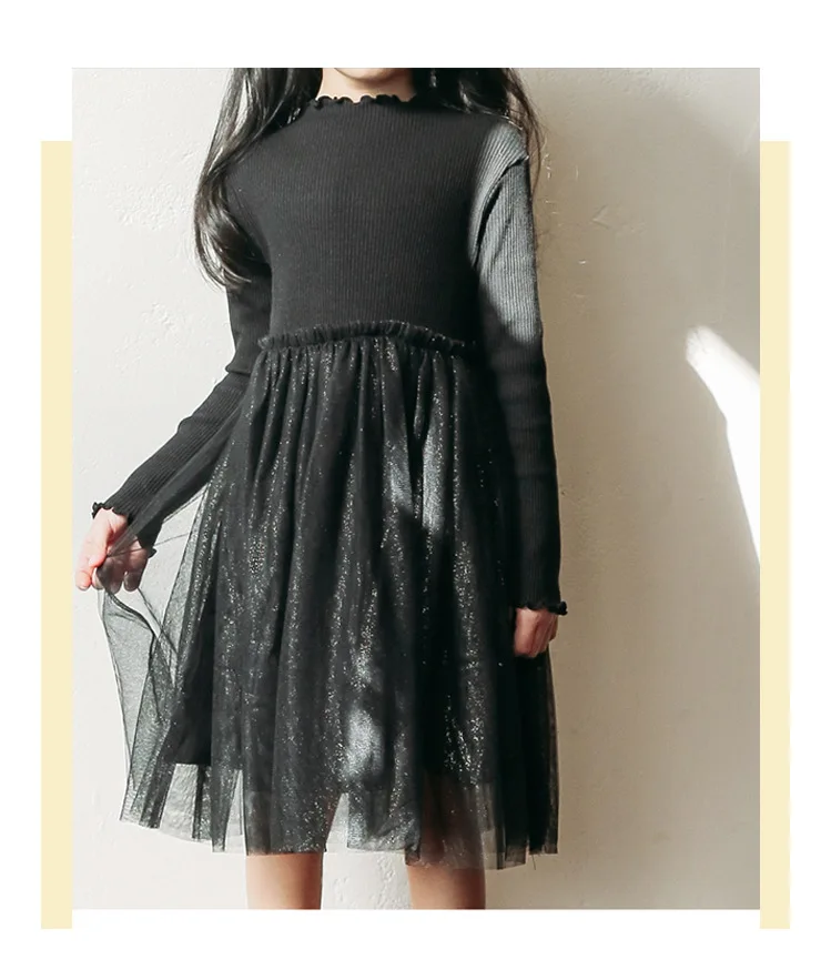 2018 новое осеннее платье для девочек кружевные вечерние платья принцессы с