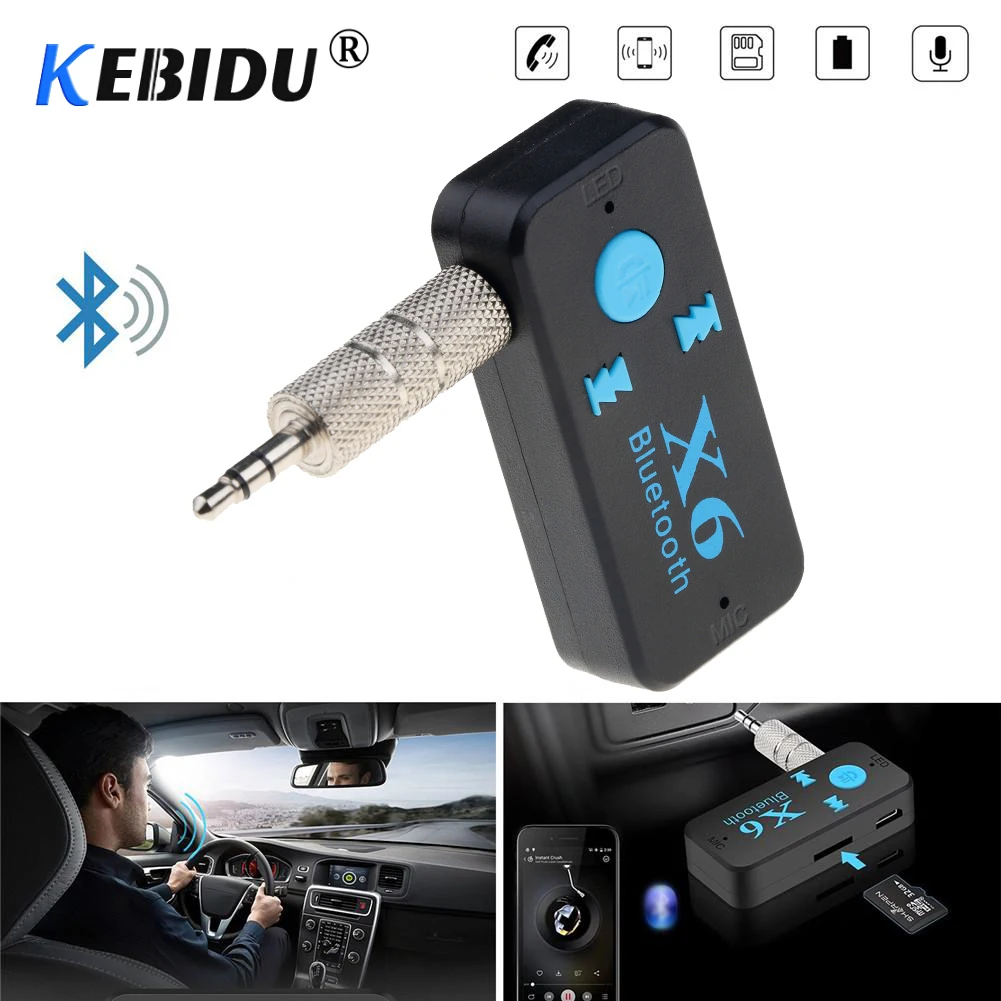 Kebidu беспроводной Bluetooth адаптер 3 в 1 USB 4 2 ресивер 5 мм разъем стерео аудио Музыка TF