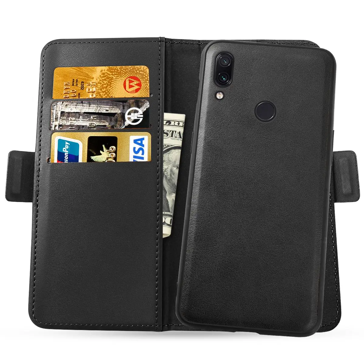 Съемный винтажный Чехол бумажник 2 в 1 для Xiaomi Redmi Note 7 чехол из искусственной кожи