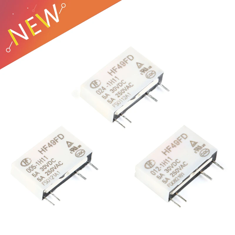 Горячая Распродажа реле 12V HF49FD 005 1H12 DC5V 4PIN 5A 5V Rele 24V|Реле| |