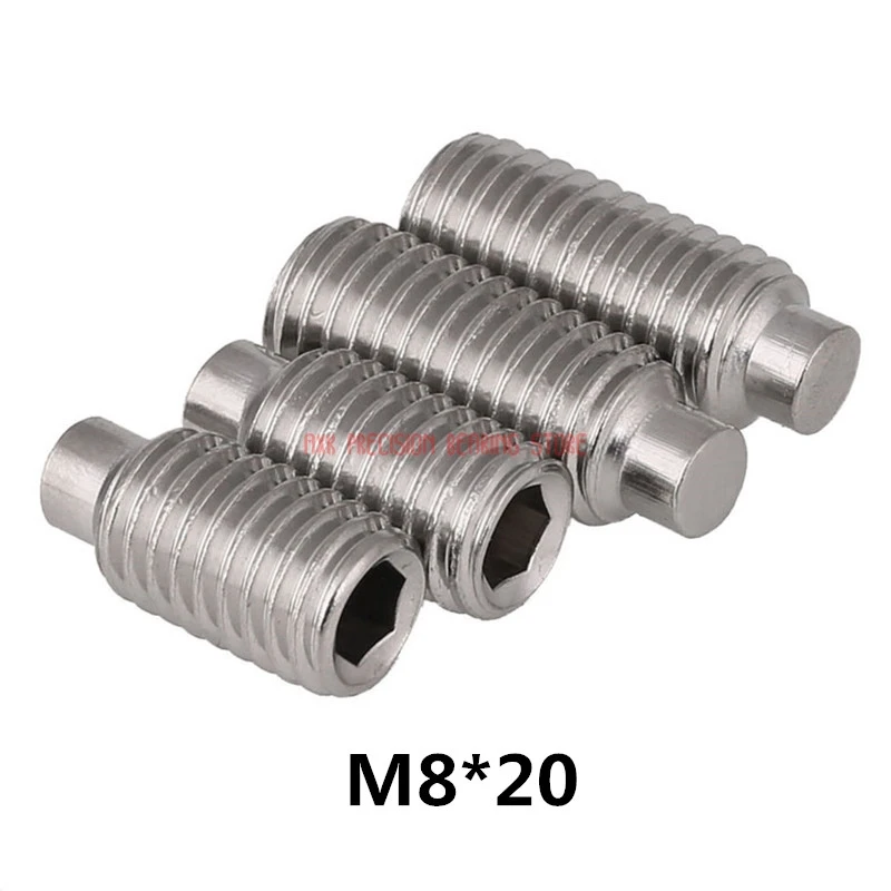Rolamento 15 шт. M8 * 20 304 Нержавеющая Din915 Srandard выпуклая головка набор штепсельных вилок