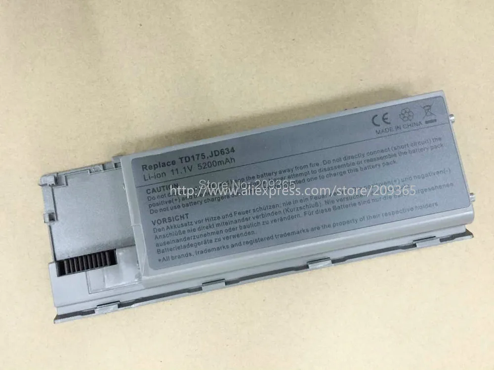 

6 Cell Battery for Dell Latitude D620 D630 D630N D630C D631 D640 D830N Precision M2300 JD634 PC764 KD492 TC030
