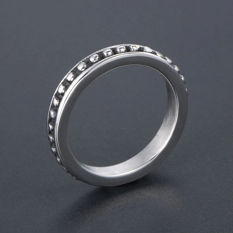 US 5-10 Size Classic Stainless Steel Rings for Men and Women Wave Point Grain Of Ring Lovers Male Women's | Украшения и