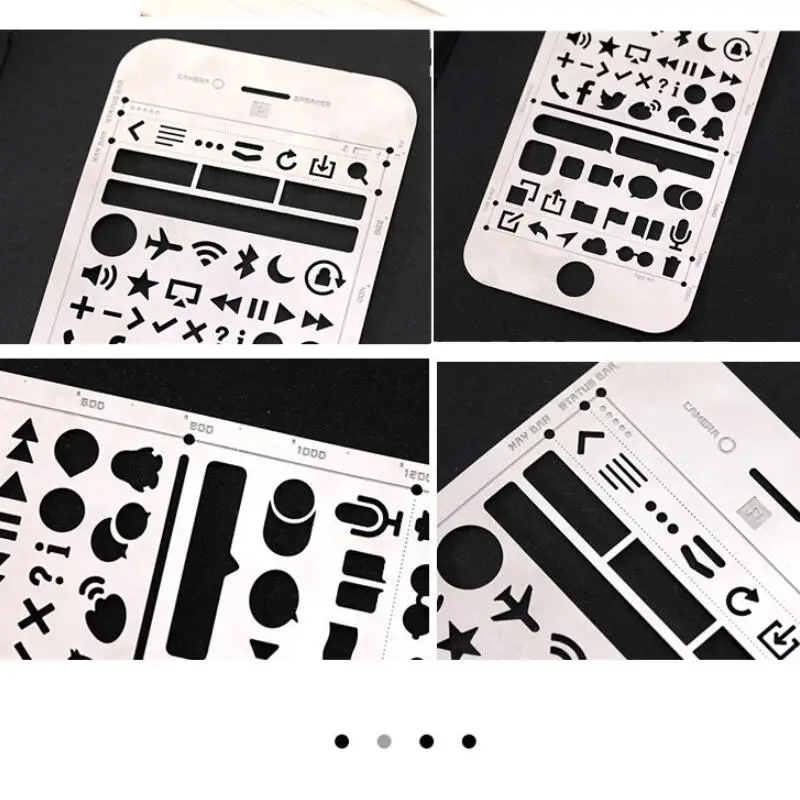 Милые линейки Kawaii полые трафареты креативные iPhone Металлические Линейки для