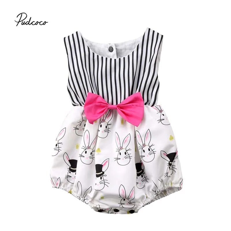 2019 брендовый боди с бантиком для новорожденных девочек милый комбинезон в