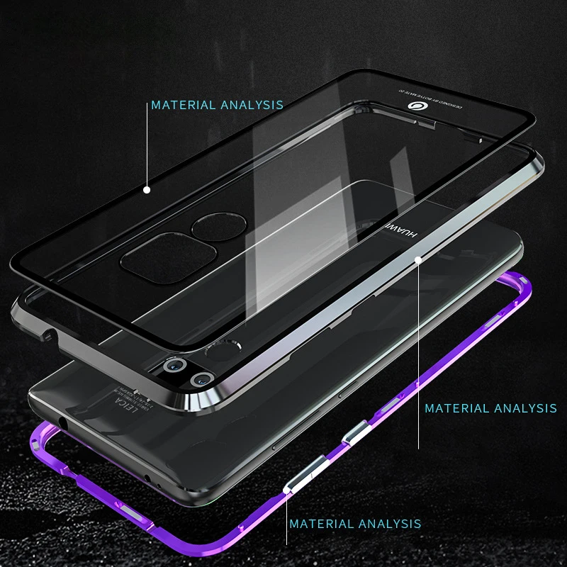 2Gen front and back glass Magnetic King Mobile Phone Case For Huawei P20pro P20 Metal Glass |