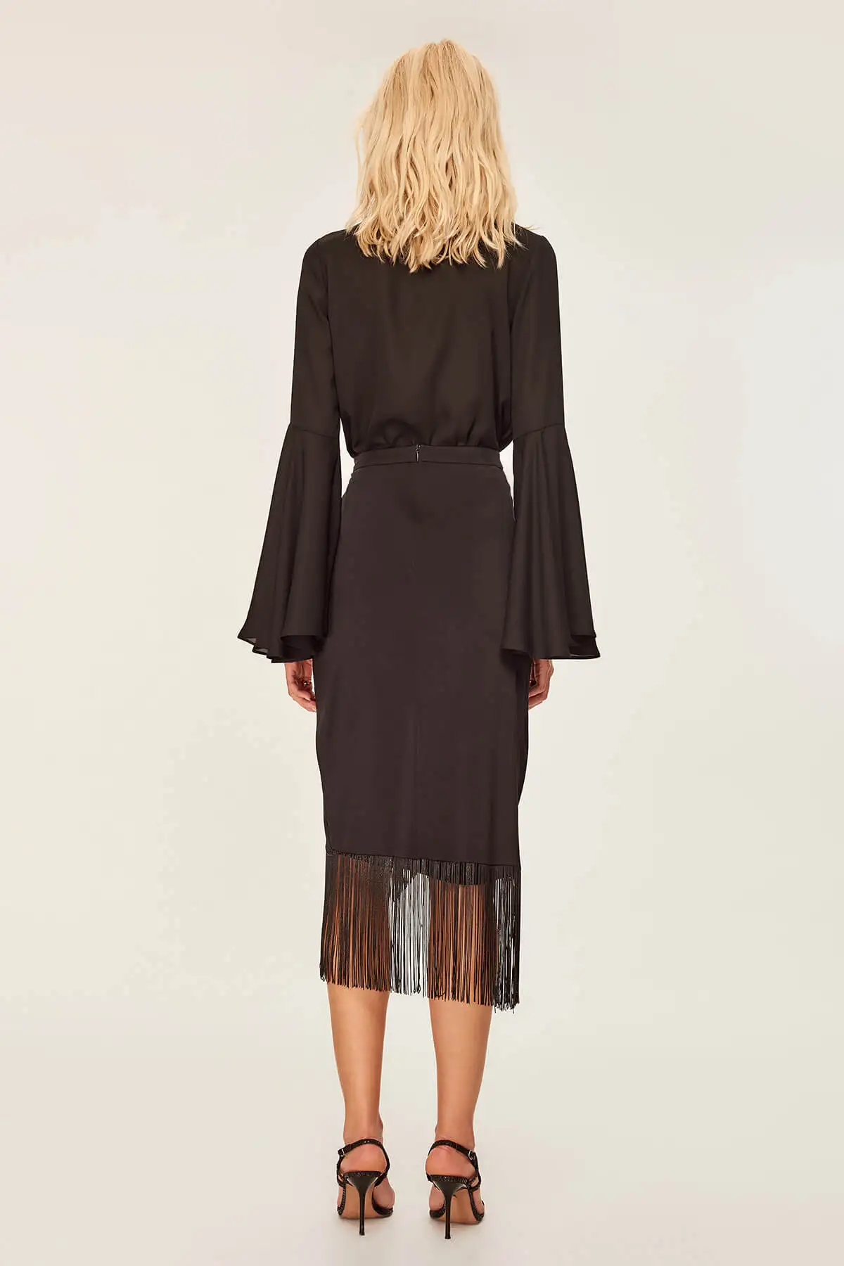 Trendyol Black tasseled skirt TPRAW19FZ0417 | Женская одежда