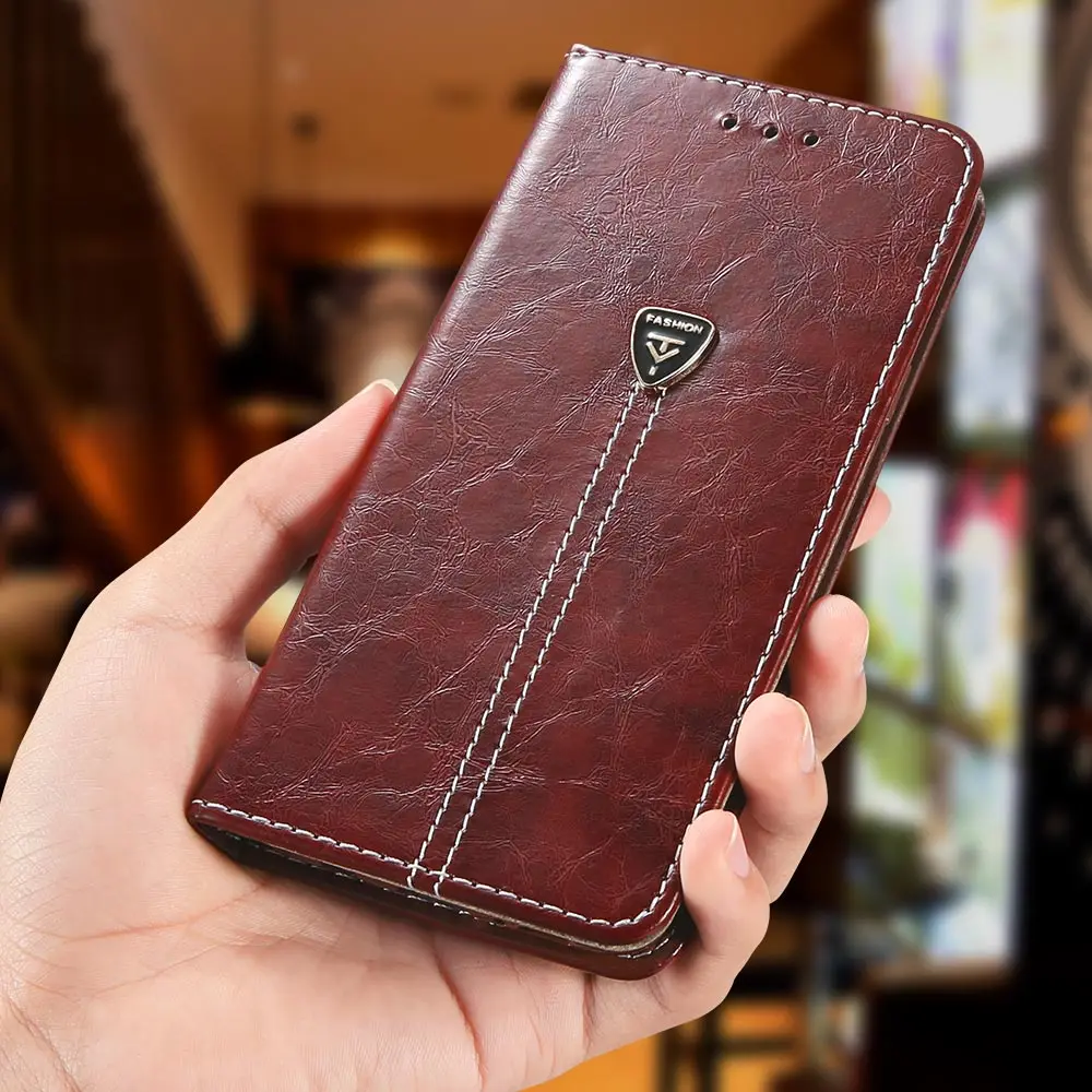 Чехол-книжка из искусственной кожи KISSCASE для Samsung Galaxy S9 S8 Plus Note 9 8 деловой Винтажный