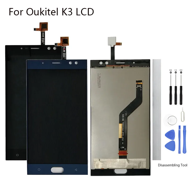 Экран дисплея замена для Oukitel K3 ЖК дисплей сенсорный экран 5 дюймов черный синий LCD