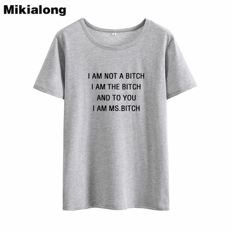 

Футболка Mikialong I Am Not Harajuku, женская летняя черная футболка с принтом, Женская хлопковая Футболка Tumblr, Женская Базовая футболка