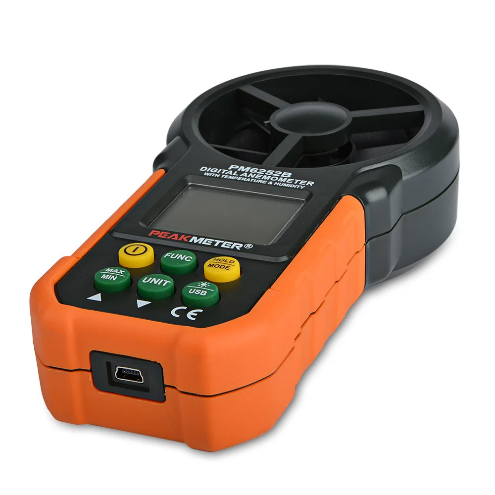 PEAKMETER PM6252B цифровой ветромер скорость воздуха объем измерения влажности