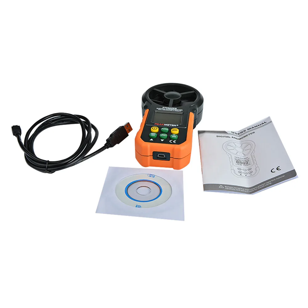 PEAKMETER PM6252B цифровой ветромер скорость воздуха объем измерения влажности
