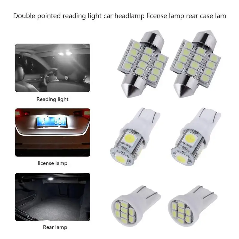 11 шт 12В T10 3030 SMD LED Автомобильный интерьер свет авто автомобилей светоизлучающий