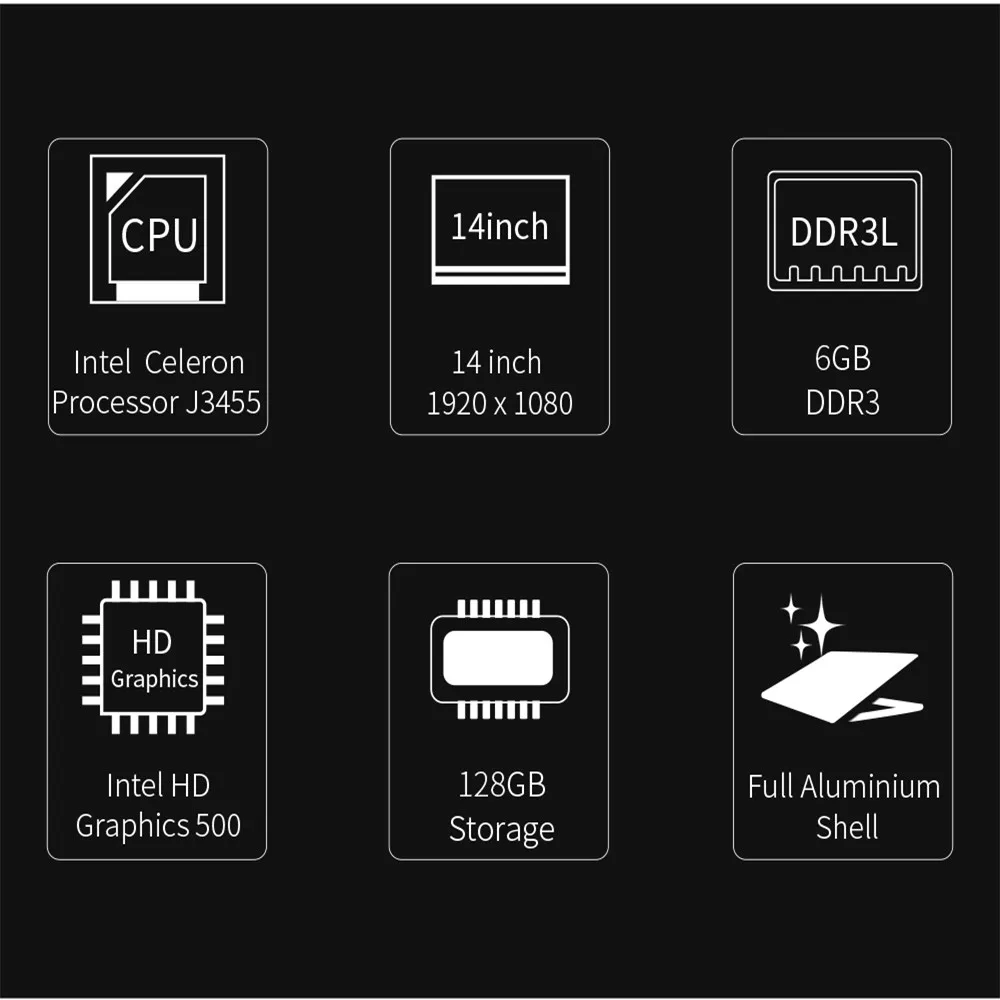Джемпер EZbook X4 тетрадь 14 дюймов ips ноутбук с системой Windows 10 Intel Celeron J3455 6 г 128 ГБ ultrabook