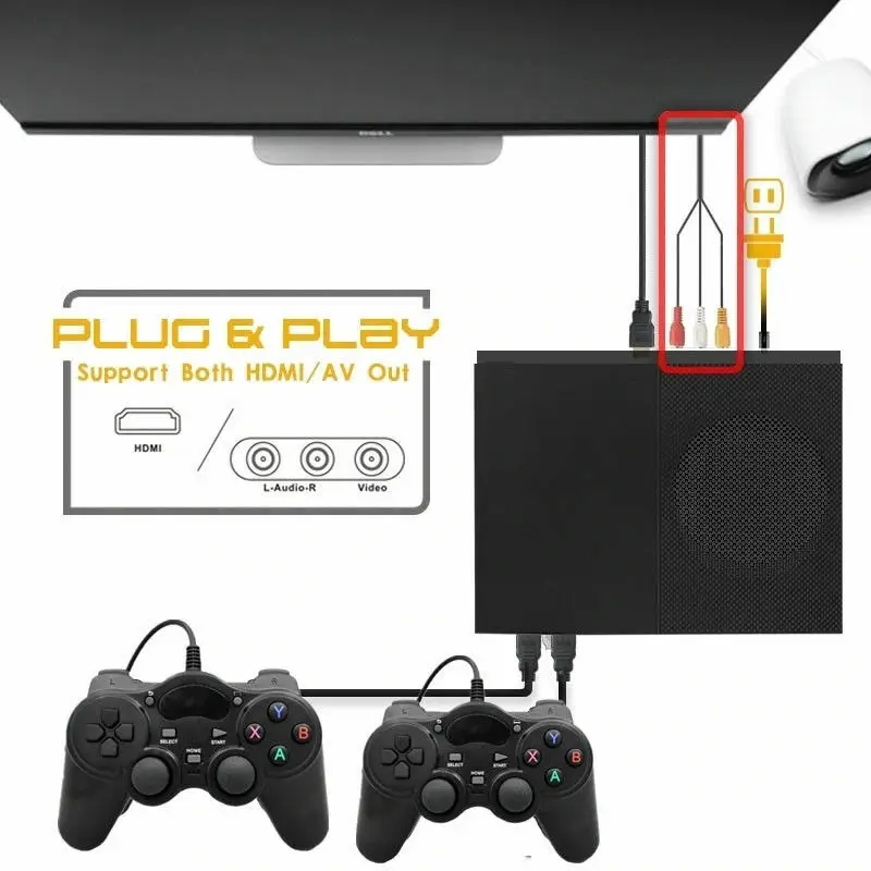 New X Pro Home Sensory Hd Video Game Machine 1280P 4K Hdmi Built-In 800 Games Eu Plug | Электроника