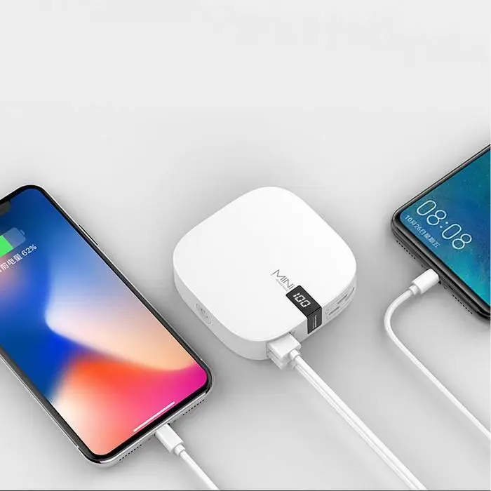 Беспроводная зарядка Q3.0 Mini 10000mAh внешний аккумулятор LED зарядное устройство для