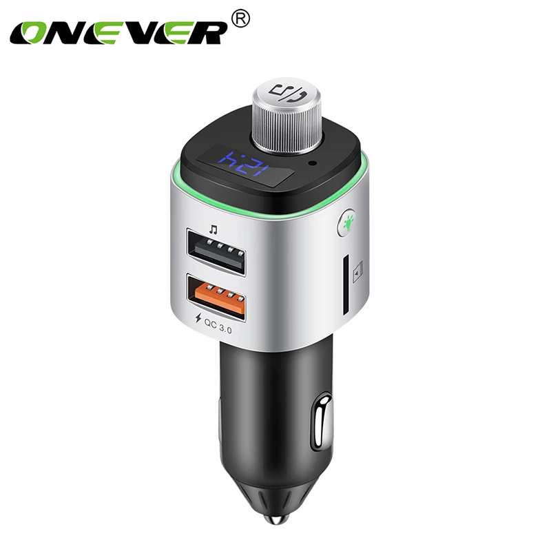 Onever FM передатчик QC3.0 быстрое зарядное устройство Беспроводной Bluetooth модулятор