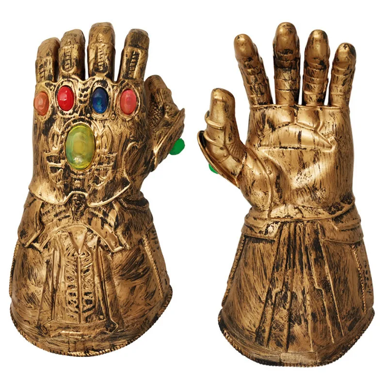 Латексные перчатки Thanos Infinity Gauntlet с светильник для косплея Железного человека