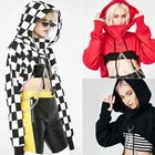 2018 Новый Модный женский топ с капюшоном, сексуальный женский короткий топ с длинным рукавом в готическом стиле панк, свитшот с капюшоном, пуловер, джемпер