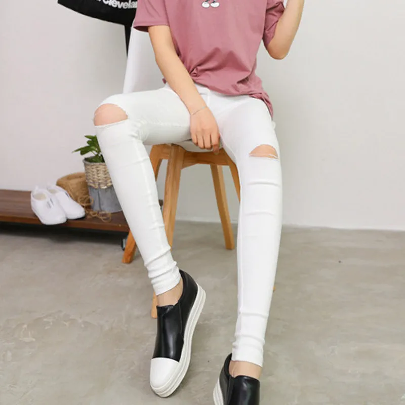 Тонкие брюки-карандаш с высокой талией облегающие Женские Элегантные