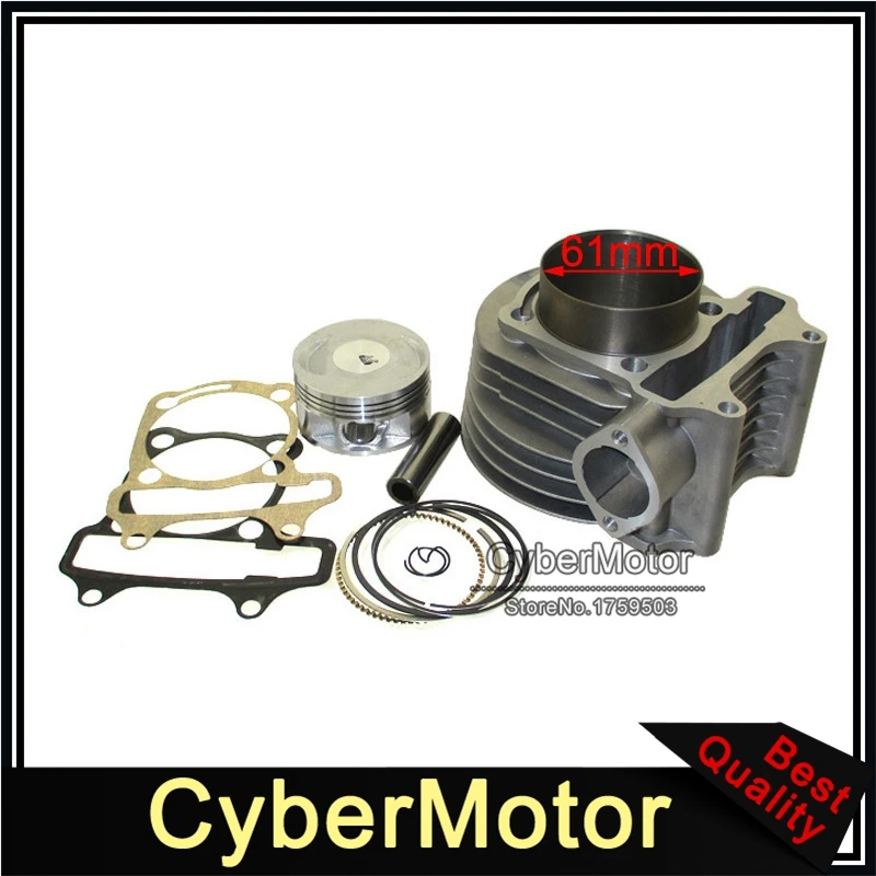 180cc цилиндр 61 мм комплект с большим отверстием для GY6 125cc 150cc 1P52QMI 1P57QMJ двигатель