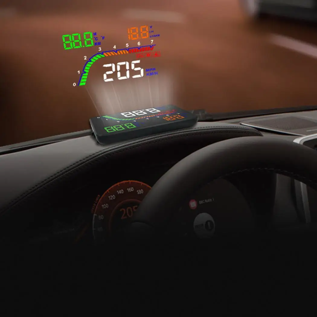 T100 4 дюймовый автомобильный лобовый дисплей OBD HUD лобовое стекло проектор