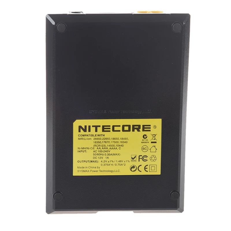 Nitecore i4 интеллектуальное зарядное устройство для Li-ion/NiMH NiCD 18560 500 350 AA AAA C |