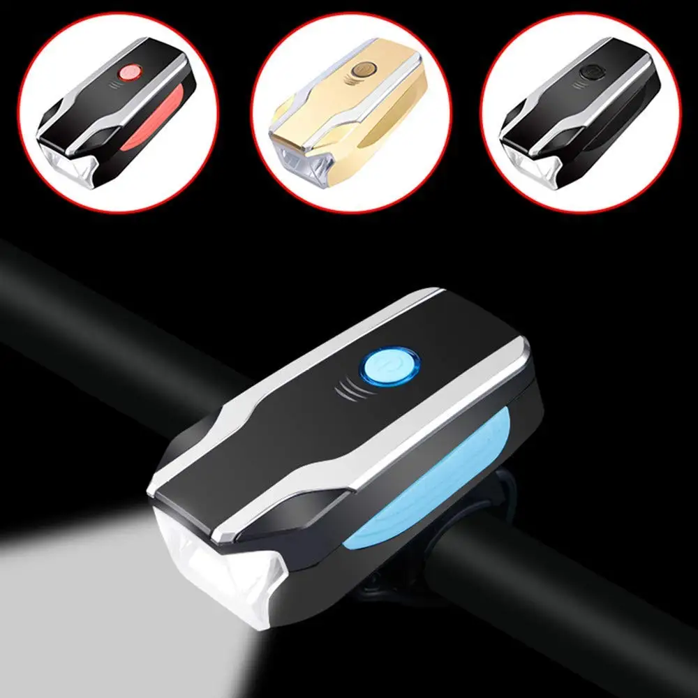 Cycling Headlights Charging Horn Dead Night Riding Equipment Bicycle Burglar Alarm Lamp Easy to Install for Kids Men Wom | Спорт и