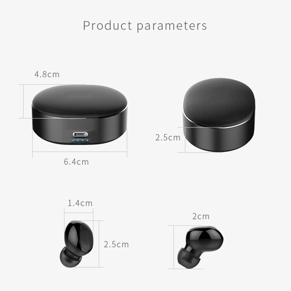 B20 True Wireless Headphones Mini TWS Sports Earphones Portable Bluetooth 5.0+EDR Touch Control Headsets W/ 400mAh Charging Box |