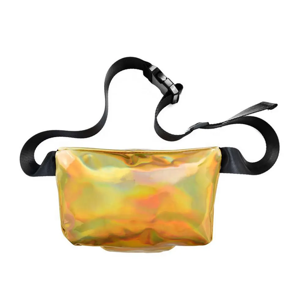 

2019 New Women Waist Bags Fashion Zipper Sequin Glitter Waist Fanny Pack Belt Bum Bag Pouch Solid Hip Purse Handbag