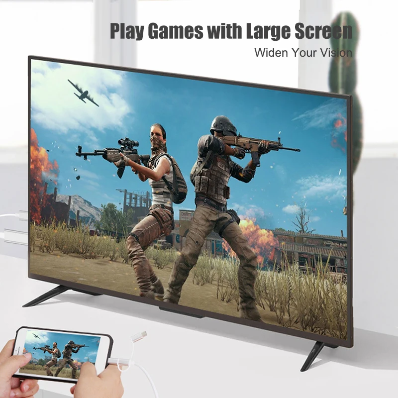 3 в 1 HDMI USB кабель для iPhone Lightning Android Micro Type C к HDTV цифровой av адаптер X 8 Huawei Xiaomi|Кабели