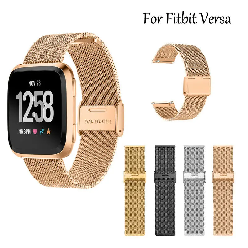 Горячая 2019 для Fitbit Versa замена металлический Миланский Ремешок Браслет