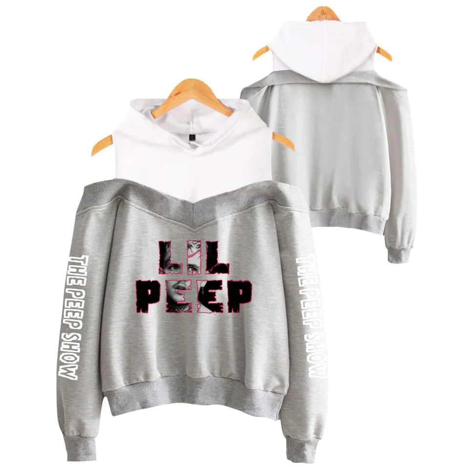 Kpop LIL открытым шоу без бретелек Америка толстовки с капюшоном для женщин уличная