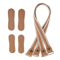 2x leather fabric handles 4pcs patches for diy leather shoulder bag strap handbag belts durable handle bag accessories