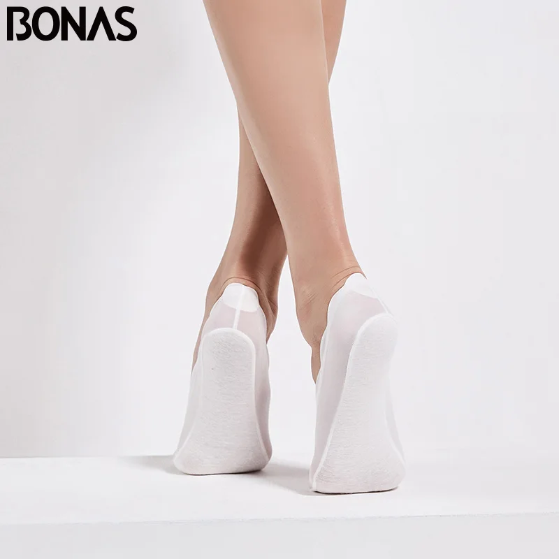 BONAS 4 пары женские короткие носки тапочки модные тонкие хлопковые милые летние