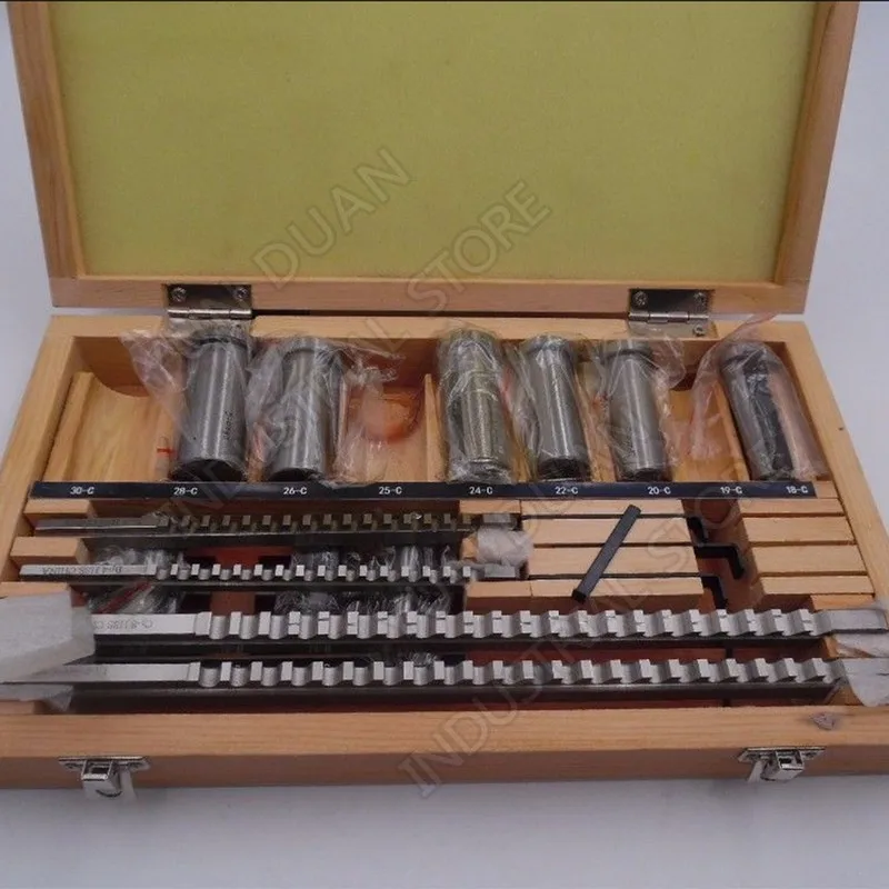 Keyway Broach 18 шт. комплектов 4 мм 5 6 8 Push Type & 12 28 Bushs и Shim HSS Режущий инструмент для ЧПУ