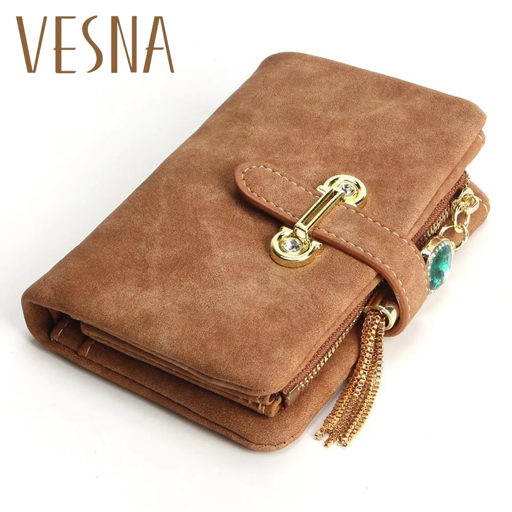 Лидер продаж! Новинка 2019 модные женские кошельки кошелек из нубука на завязках и