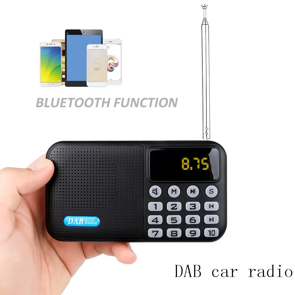 Портативное цифровое мини радио DAB автомобильное Bluetooth 4 0 стереоколонка FM